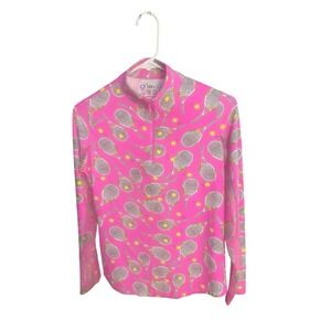 ibkul womens long sleeve xs Pink With A Pickleball Theme